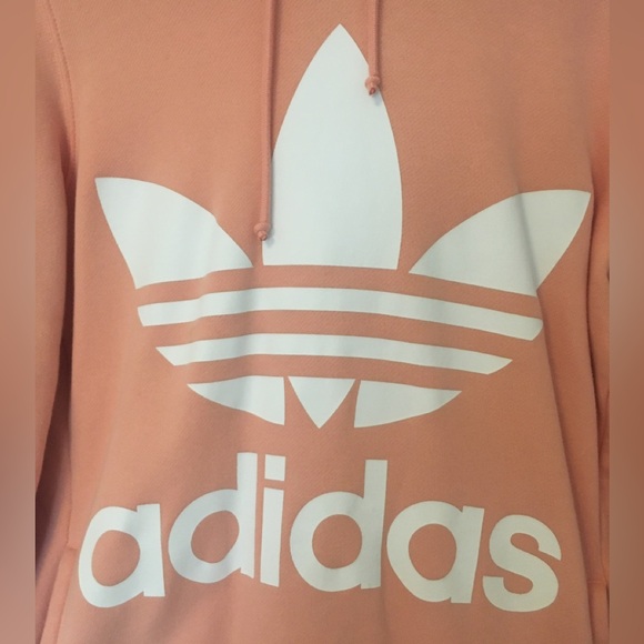 Adidas Women's Trefoil Hoodie Pullover - Pink, XS, 100% Cotton, Retro Style - Picture 7 of 8